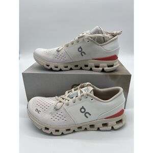 ON CLOUD X 4 Women's IVORY SALMON Athletic Running Walking Sneaker Shoes Size 7